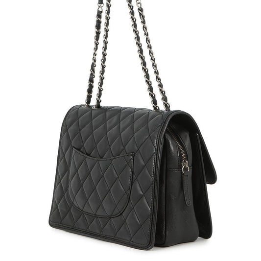 CHANEL Matelasse ChainShoulder Black Lambskin
