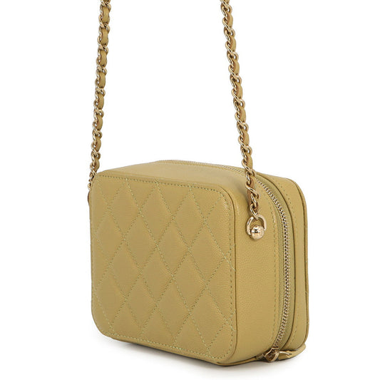 CHANEL ChainShoulder Mini Camera Bag Olive GreenAP2426 Caviar Leather