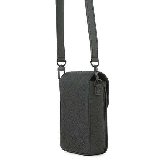 LOUIS VUITTON SPadlock Vertical Wearable Wallet NoirM81524 Monogram・Taurillon