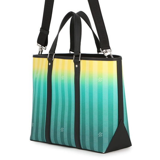 LOUIS VUITTON Weekend tote Green/YellowM59919 Damier stripe Size PM