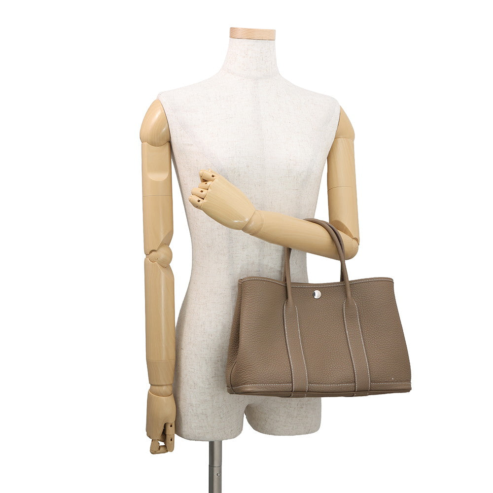HERMES Garden Party Etoupe Negonda Leather Size TPM