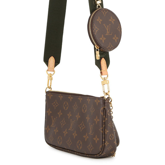 LOUIS VUITTON Multi Pochette Accessoires Khaki/BrownM44813 Monogram