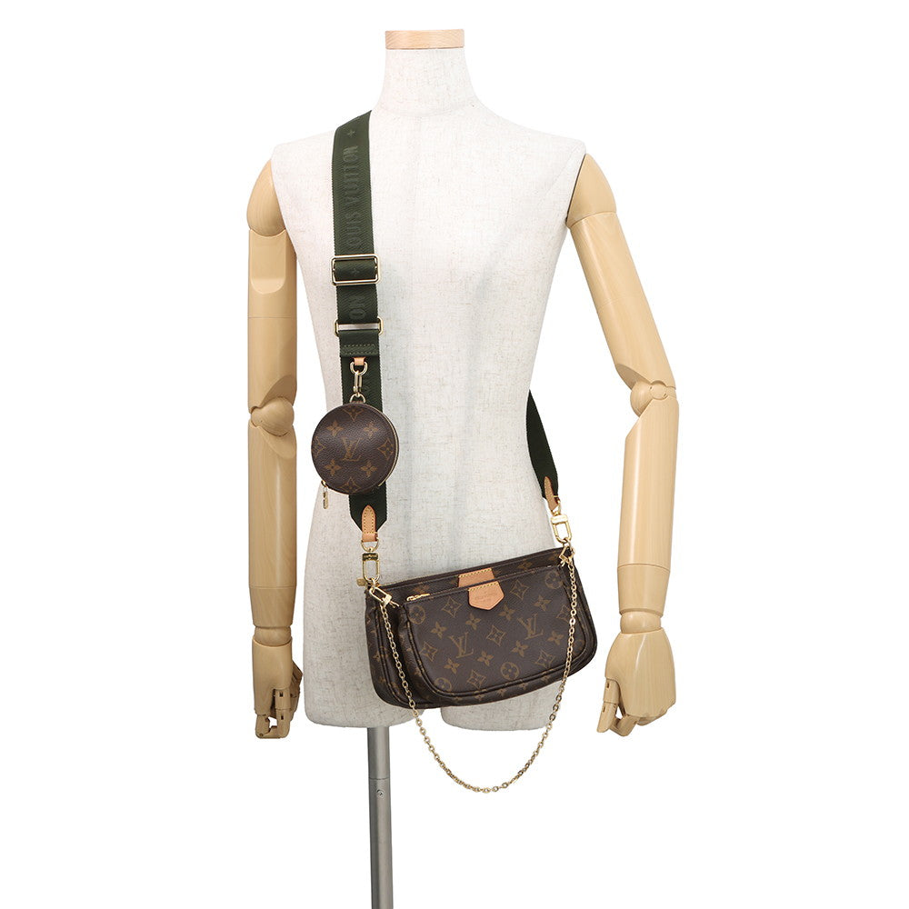 LOUIS VUITTON Multi Pochette Accessoires Khaki/BrownM44813 Monogram