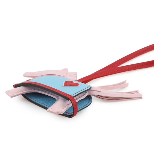 HERMES Rodeo Loveo Cool Rose Darling/Rouge Ladue/Celeste Lambskin Size PM