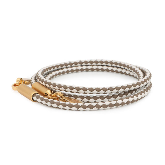HERMES Villevolte Shoulder Strap Etoupe/Nata Swift Leather Size Total length 42.5 "