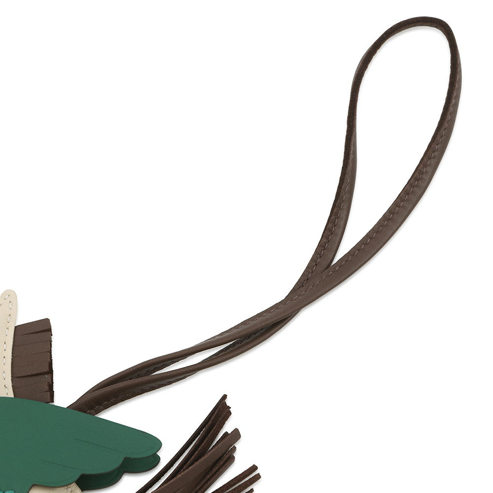 HERMES Rodeo Pegasus Craie/Chocolate/Vert Moyen Lambskin Size PM