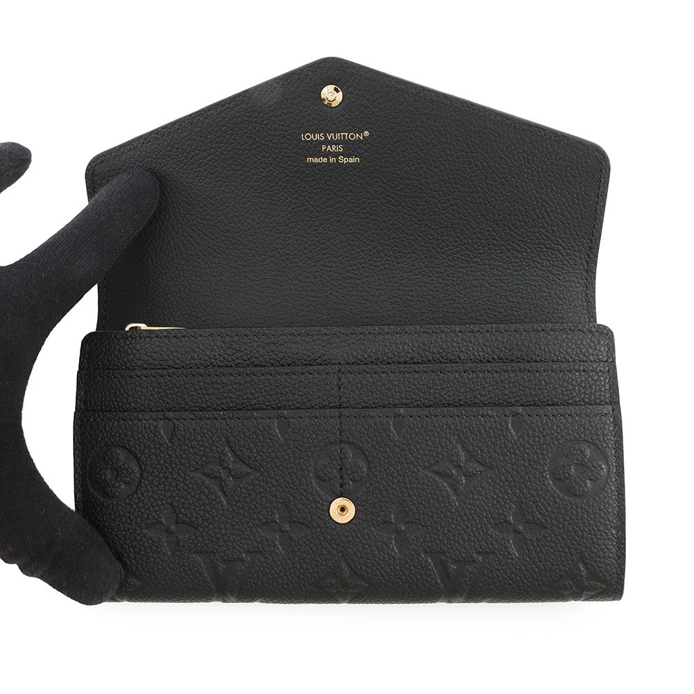 LOUIS VUITTON Portefeuille Sarah NoirM82257 Monogram Empreinte Leather