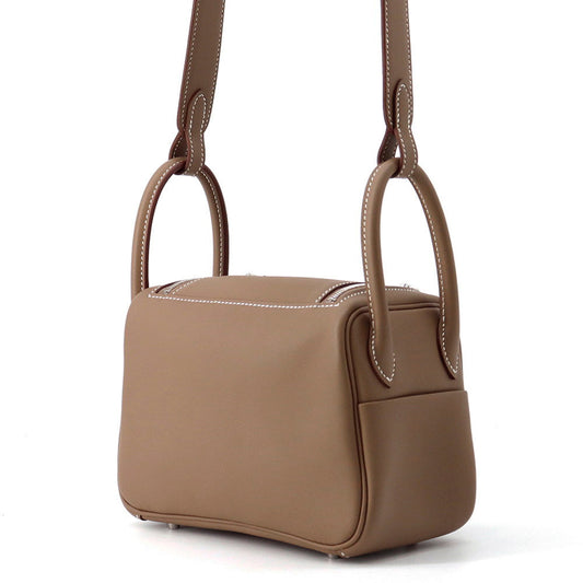 HERMES Lindy Etoupe Swift Leather Size Mini