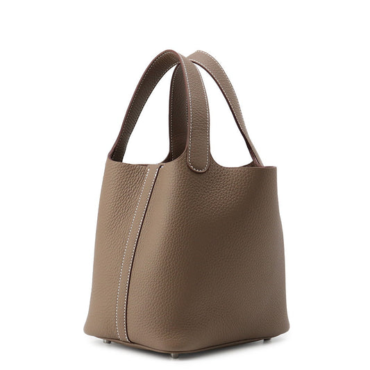 HERMES Picotin Lock Etoupe Taurillon Clemence Size PM