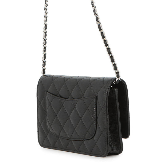 CHANEL Matelasse Classic Chain Wallet BlackAP4241 Caviar Leather