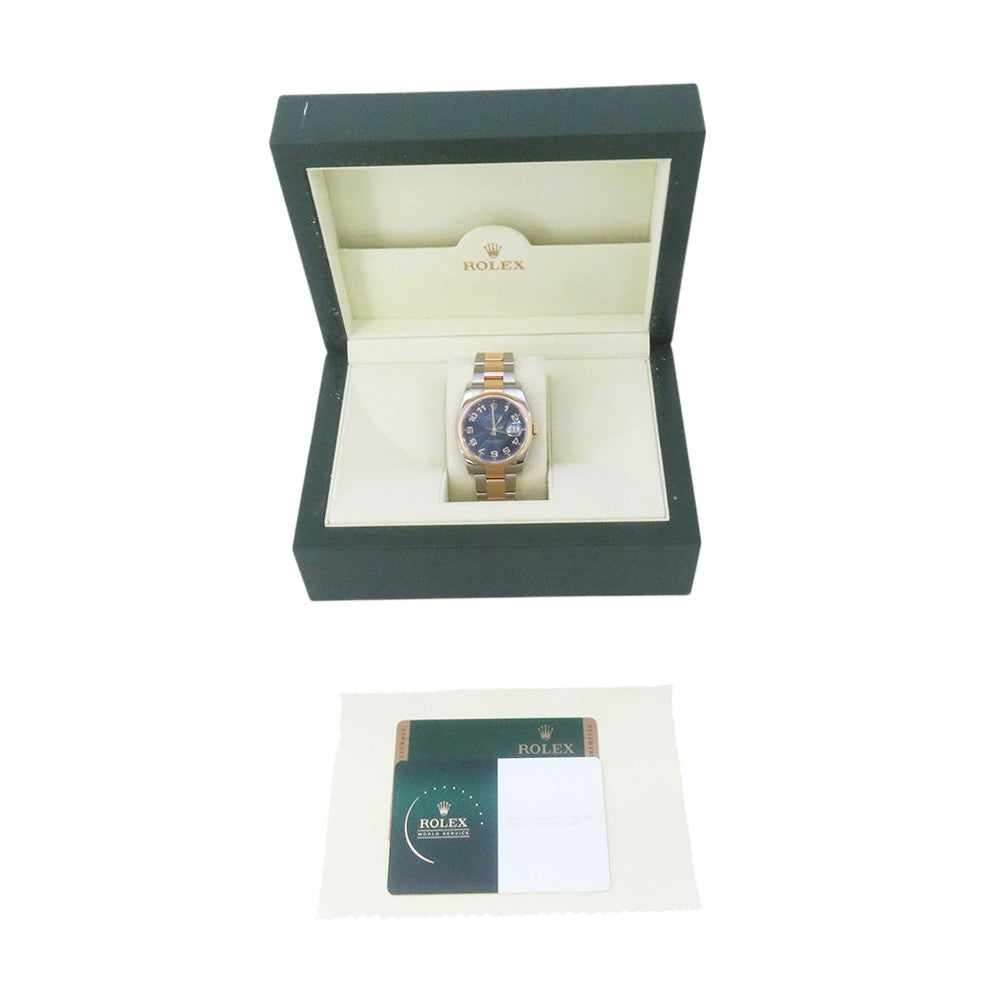ROLEX Datejust W36mm Stainless Steel K18YG blue concentric Dial116203