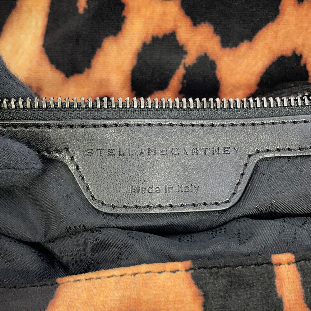 Stella McCartney Falabella Leopard 2WAY Chain Tote Bag Brown234387 W8571 suede