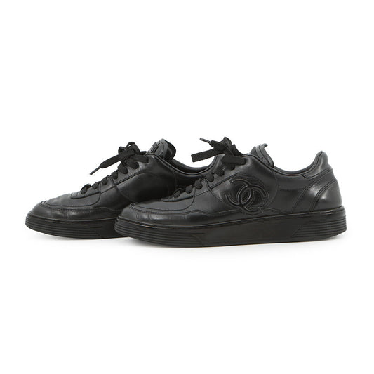 CHANEL Sneakers BlackG46733 Calf Leather Size 38