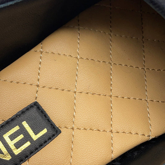 CHANEL CHANEL CC Logo Espadrilles BlackG45849 Velvet Raffia Size 39C