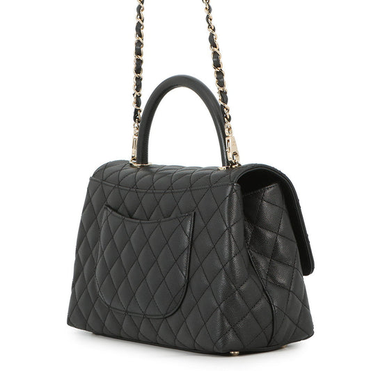 CHANEL Coco handle BlackA92991 Caviar Leather Size 29