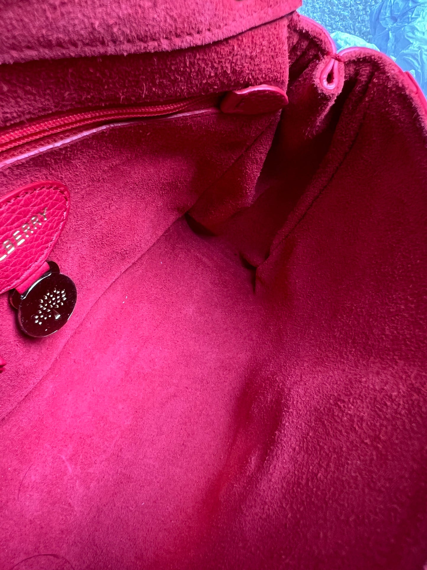 Mulberry Hibiscus Red Regular Lily with Gold Hardware (RRP £995)