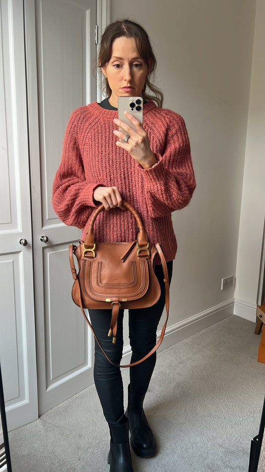 Chloe Tan Small Marcie Double Carry Bag (RRP £1690)