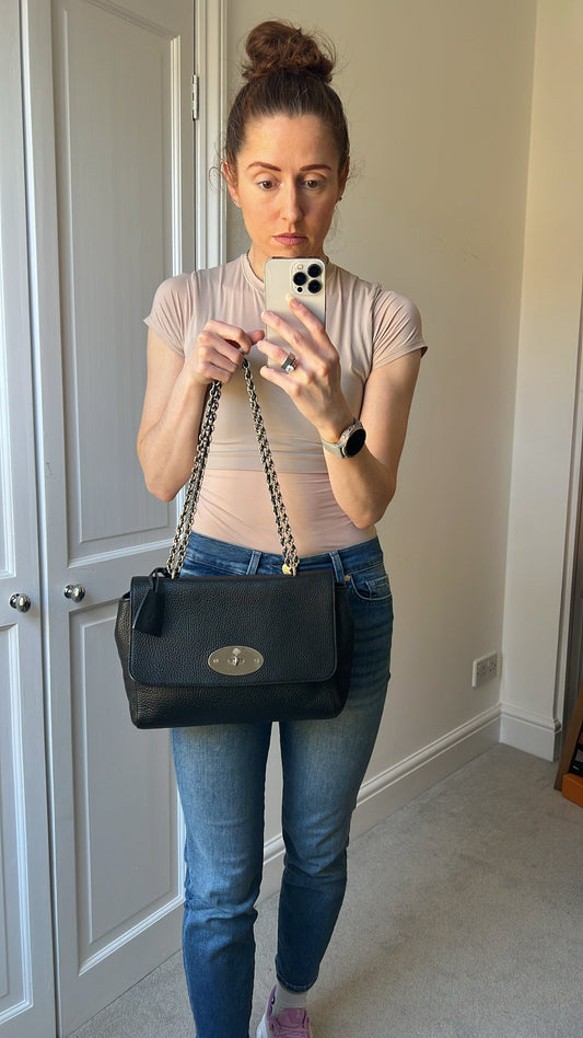 Mulberry Black Medium Lily with Silver Hardware (RRP £1095)
