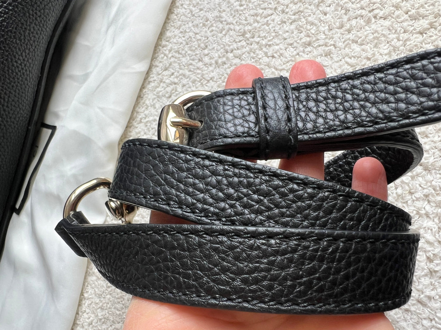 Gucci Soho Large Hobo in Black Pebbled Calfskin