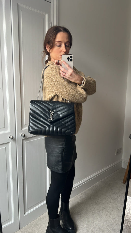 Yves Saint Laurent (YSL) Medium Black Lou Lou (RRP £2,100)