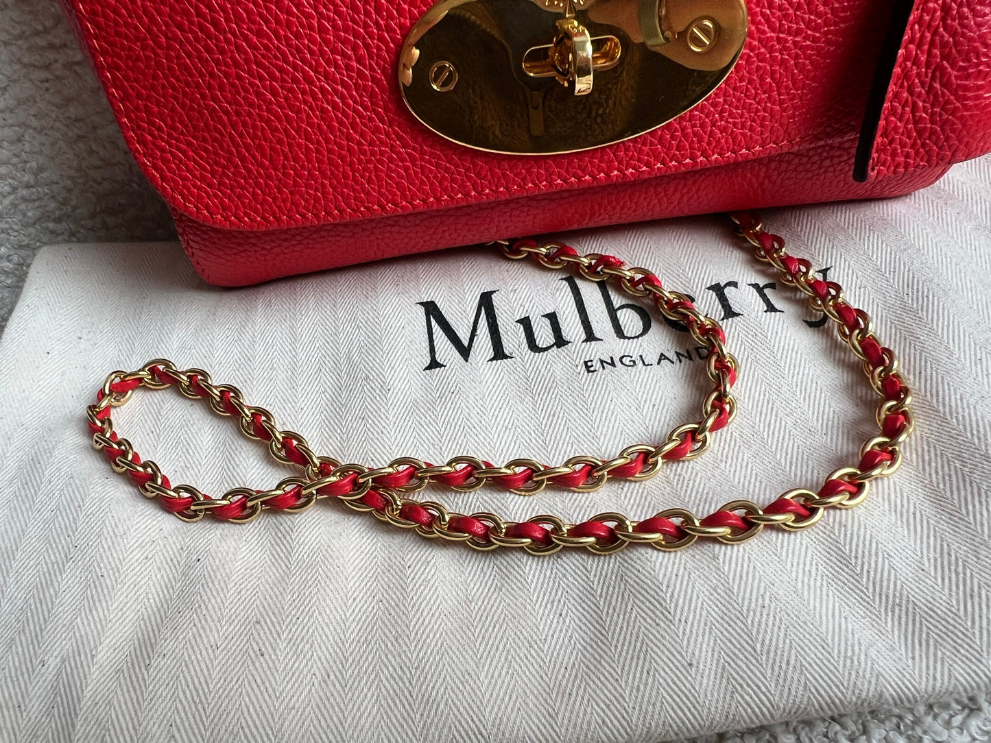 Mulberry Fiery Red Regular Lily with Gold Hardware (RRP £995)