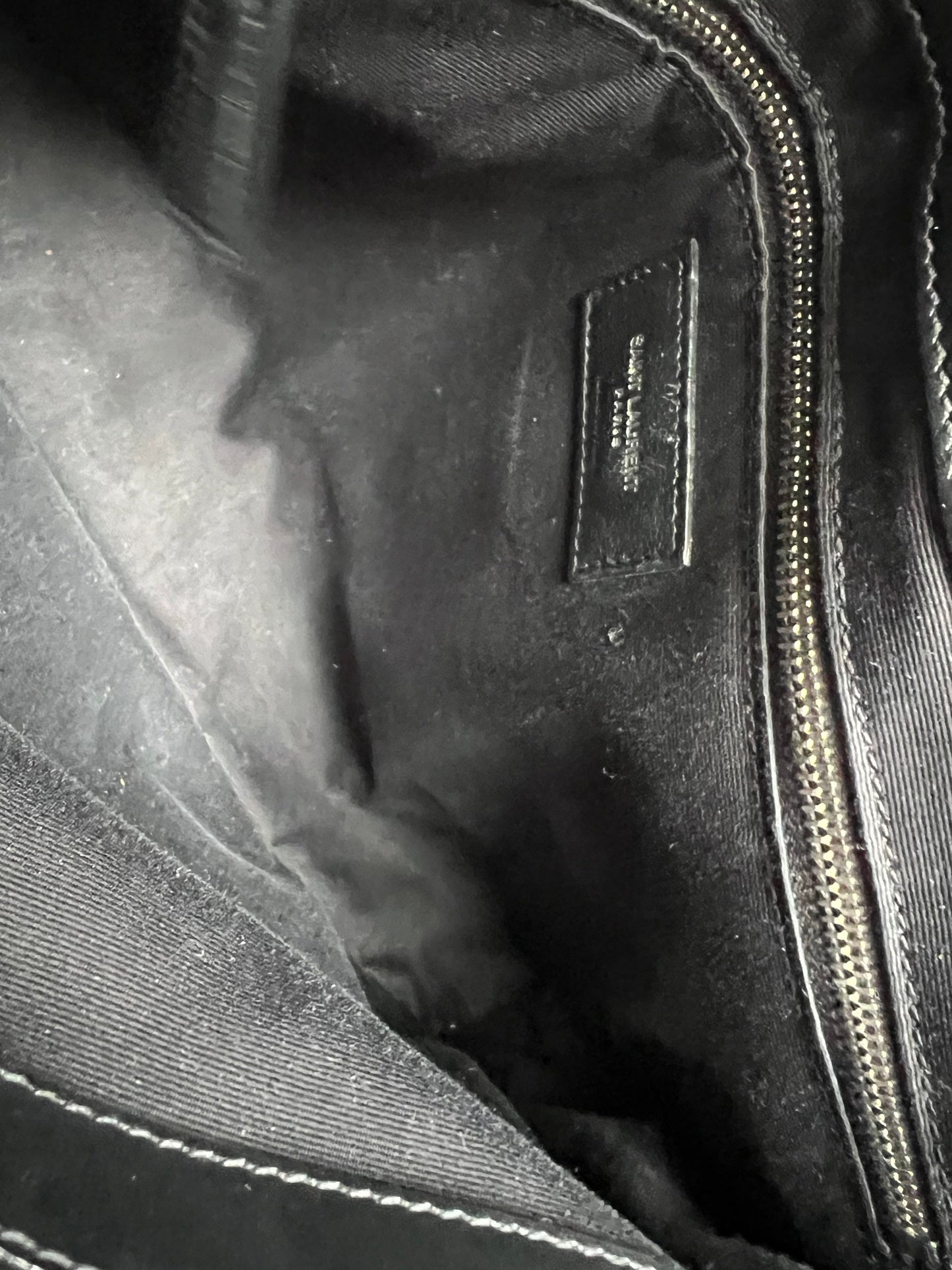 Yves Saint Laurent (YSL) Medium Black Lou Lou Silver Hardware