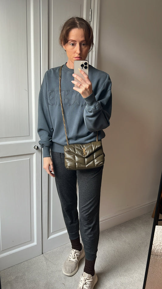 Yves Saint Laurent (YSL) Mini Puffer in Light Musk Quilted Lambskin (RRP £1720)