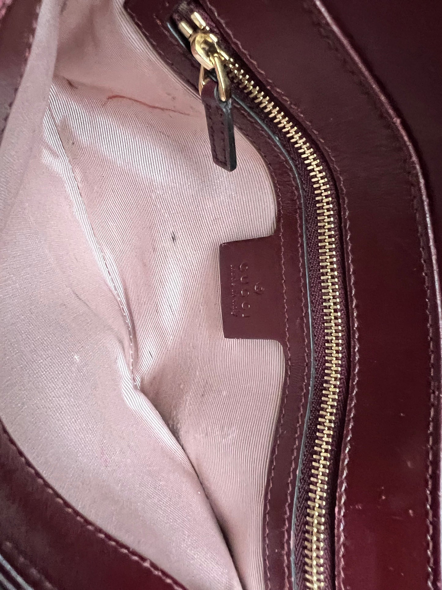 Gucci Burgundy Small Arli Shoulder Bag