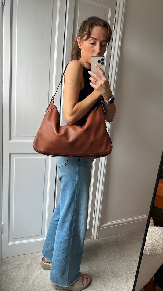Celine Large Romy Bag in Tan Calfskin (RRP £2350)