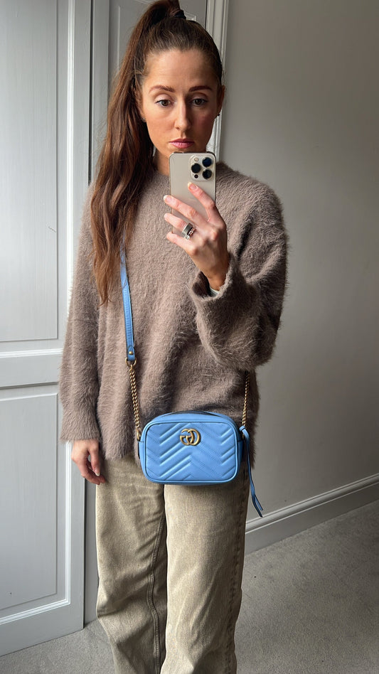 Gucci GG Blue Marmont Mini Shoulder Bag (RRP £1,360)