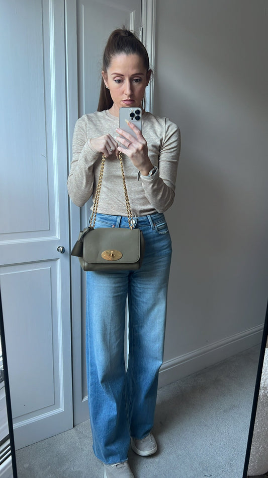 Mulberry Linen Regular Lily with Gold Hardware (RRP £995)