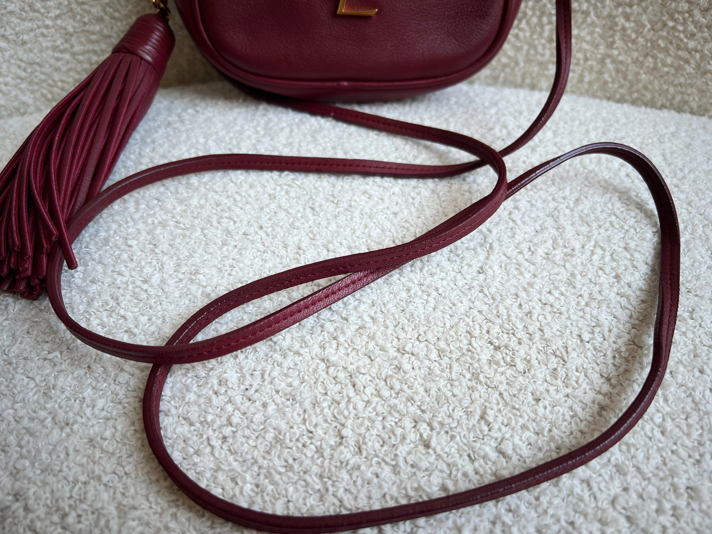Yves Saint Laurent (YSL) Burgundy Blogger Camera Bag