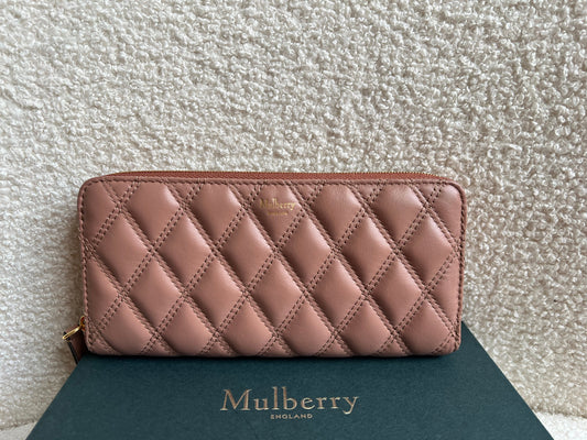Mulberry Blush Quilted Continental Wallet (RRP £345)