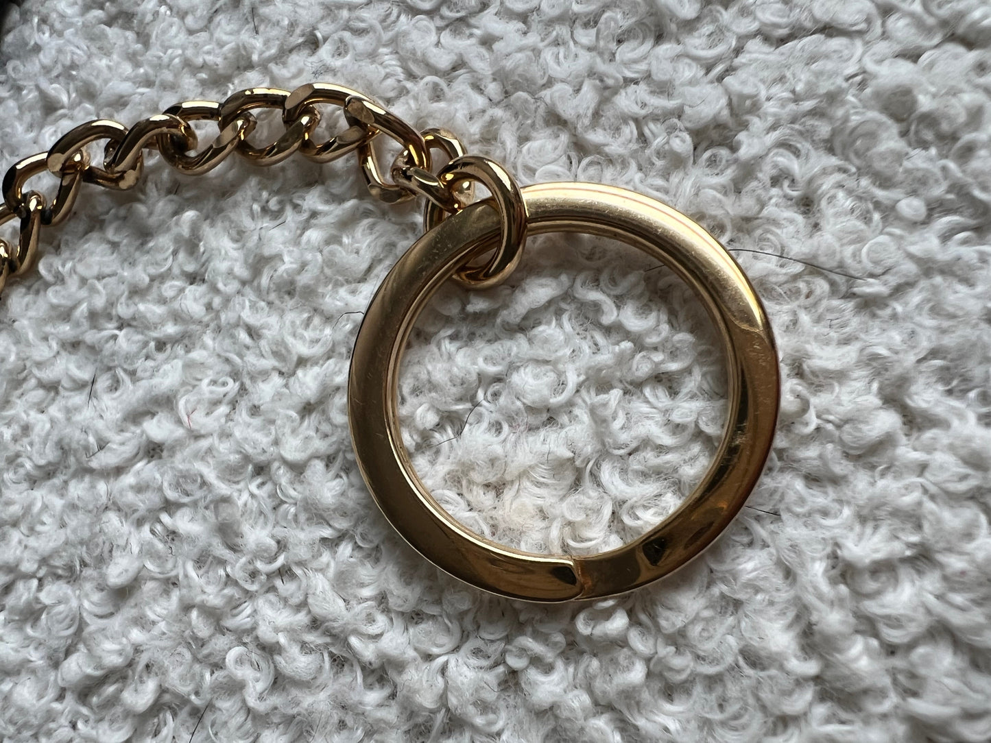 Chanel Black Coco Button Keyring Pouch