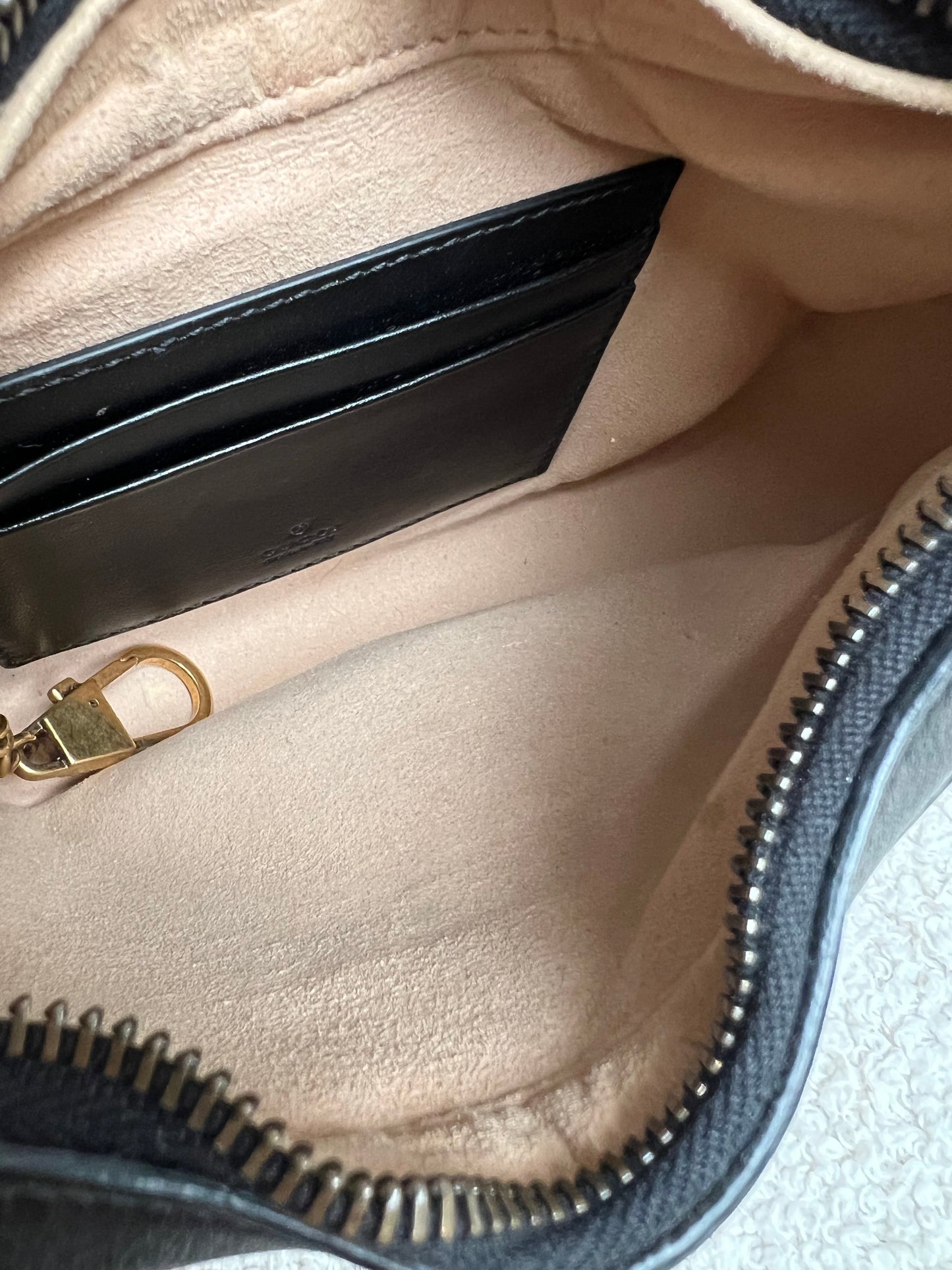 Gucci GG Black Mini Half Moon Marmont Shoulder Bag (RRP £1160)