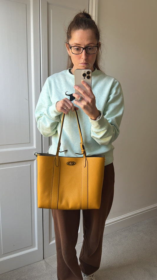 Mulberry Small Deep Amber Bayswater Tote (RRP £795)