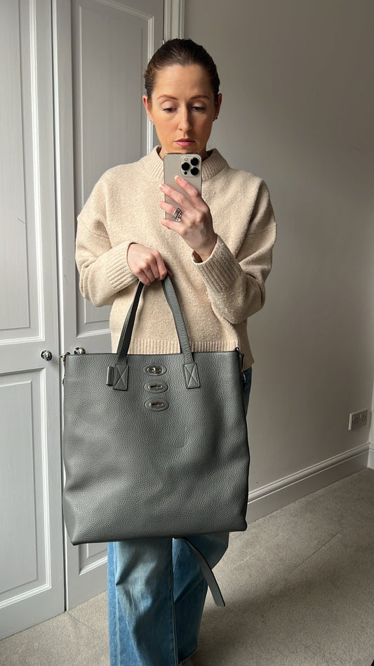 Mulberry Brynmore Tote in Charcoal Grey heavy grain
