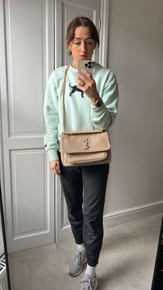 Yves Saint Laurent (YSL) Beige Medium Niki Chain Bag (RRP £2500)