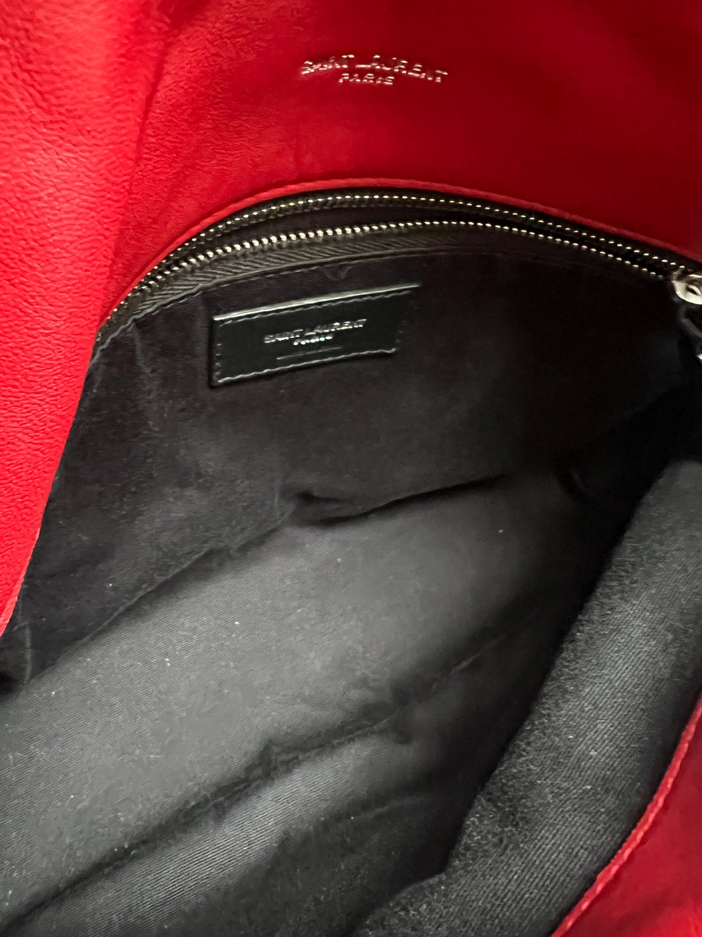 Yves Saint Laurent (YSL) Small Puffer in Red Quilted Lambskin (RRP £2,415)