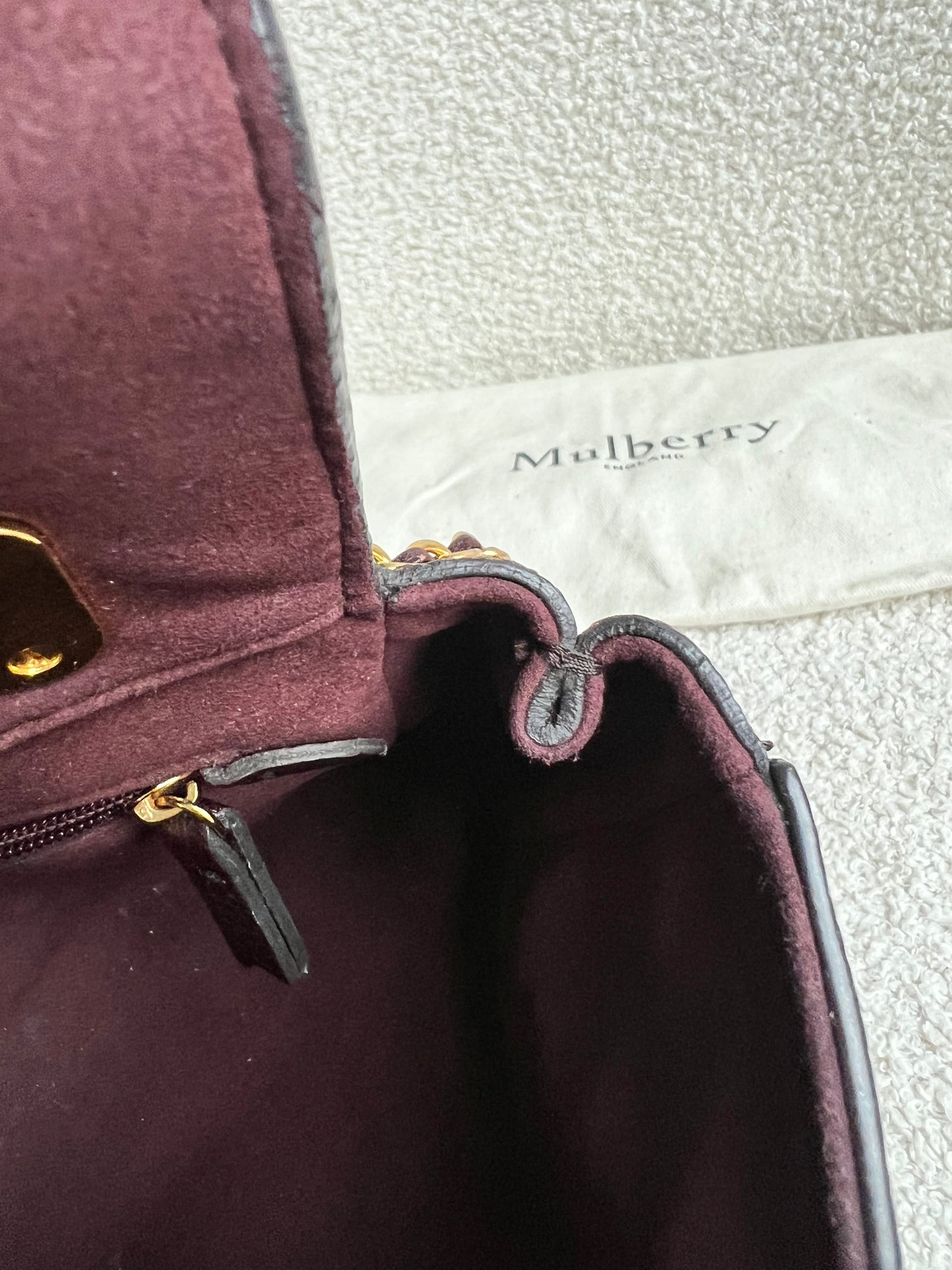 Mulberry Oxblood Regular Lily with Gold Hardware (RRP £895)