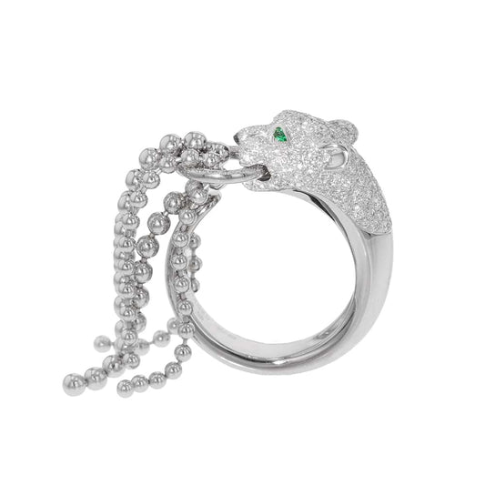 CARTIER PANTHERE de Cartier Ring Size 53/#13N4744153/N4744100 18K White Gold
