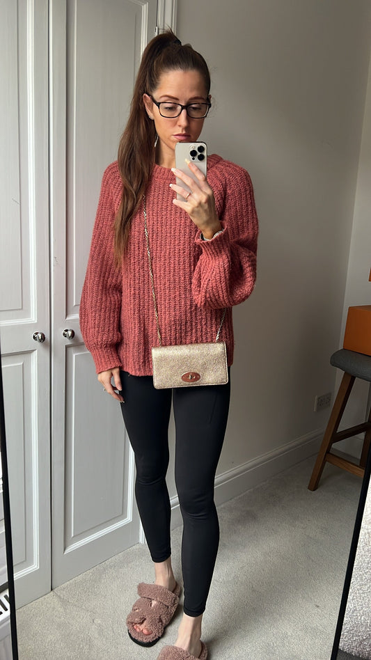 Mulberry Metallic Mushroom Bayswater Clutch (RRP £495)