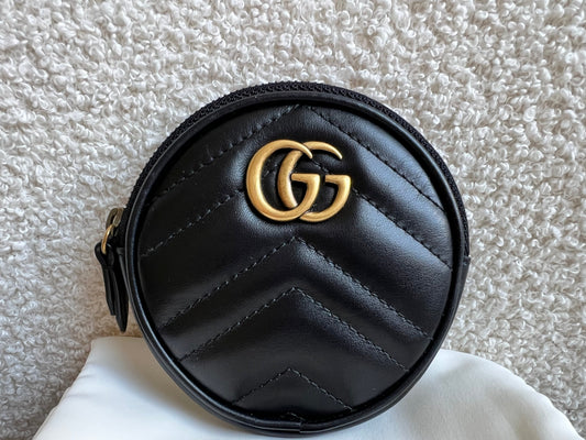 Gucci Black GG Marmont Coin Pouch (RRP £350)