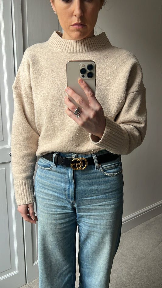 Gucci GG Marmont Black Leather Belt with Gold Buckle (RRP £395)