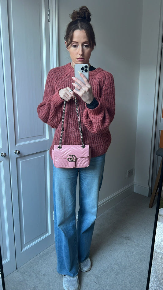 Gucci GG Pale Pink Marmont Mini Shoulder Bag (RRP £1,890)