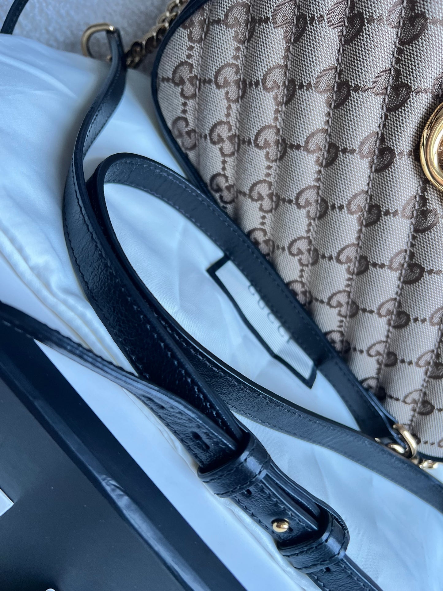 Gucci GG Marmont Canvas Small Shoulder Bag