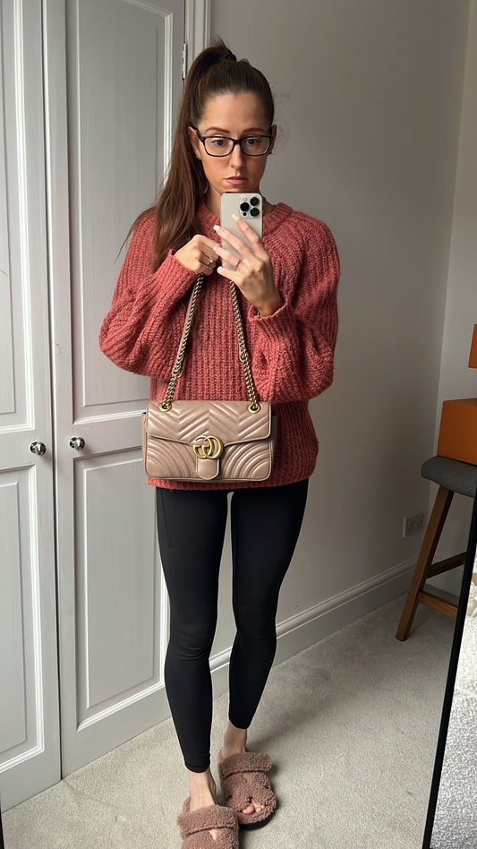 Gucci GG Dusty Pink Marmont Small Shoulder Bag (RRP £2070)