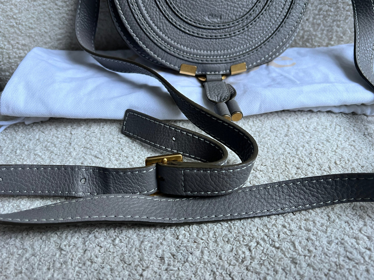 Chloe Small Cashmere Grey Marcie Saddle Bag (RRP £1050)