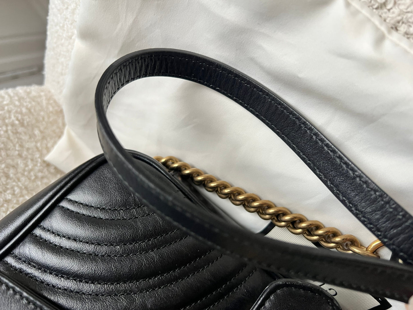 Gucci GG Black Marmont Small Shoulder Bag (RRP £2070)