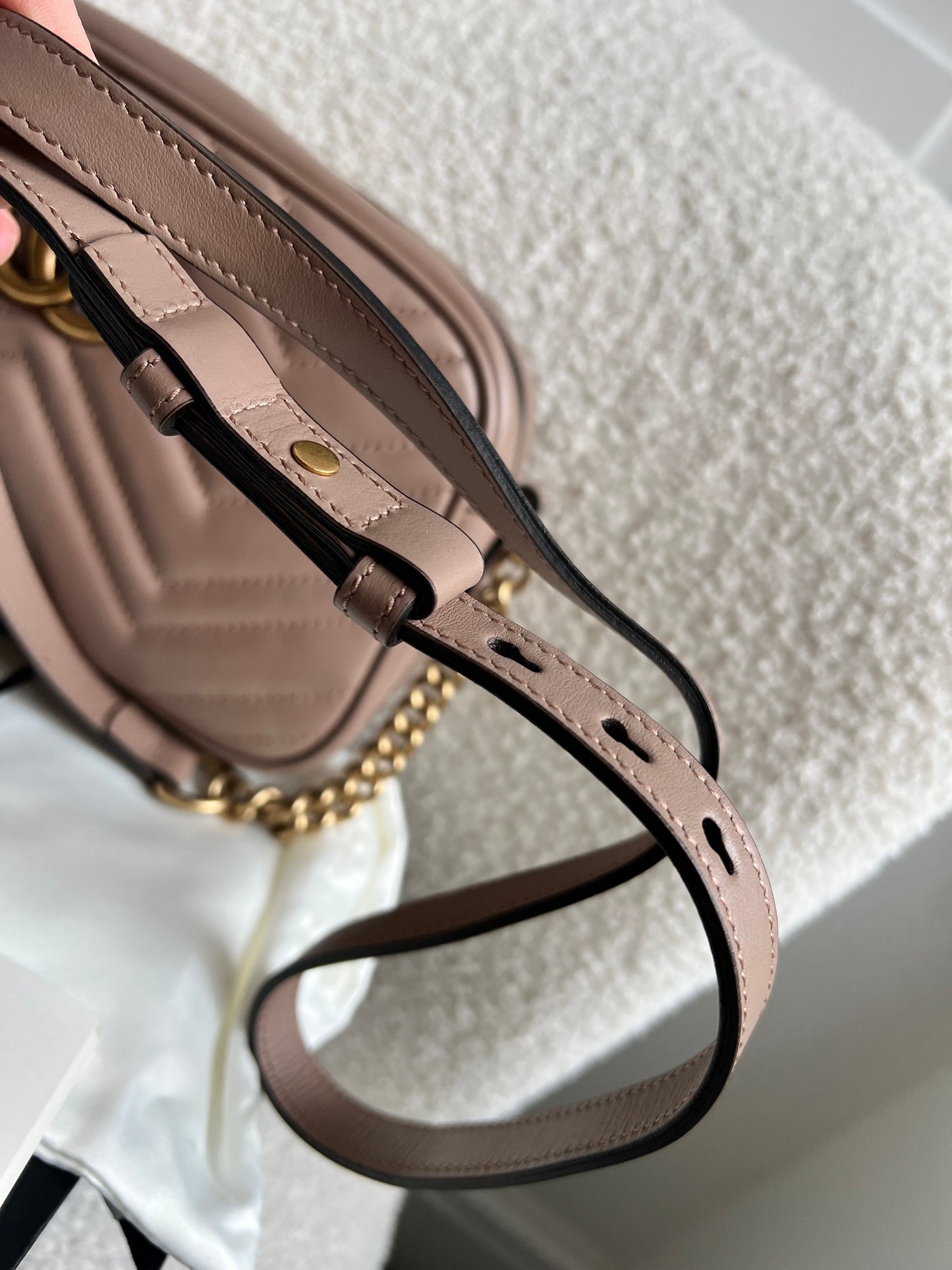 Gucci GG Marmont Dusty Pink Small Shoulder Bag (RRP £1440)